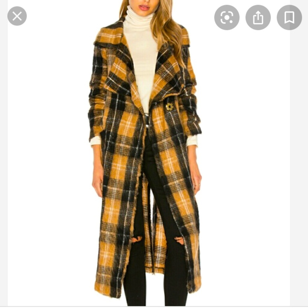 Free People Plaid Coat- small